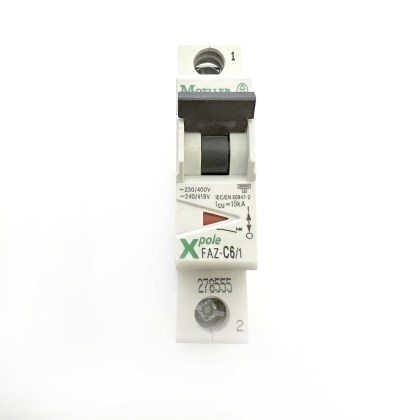 Moeller xPole FAZ-C6/1 C6 6A 6 Amp MCB Circuit Breaker Type C